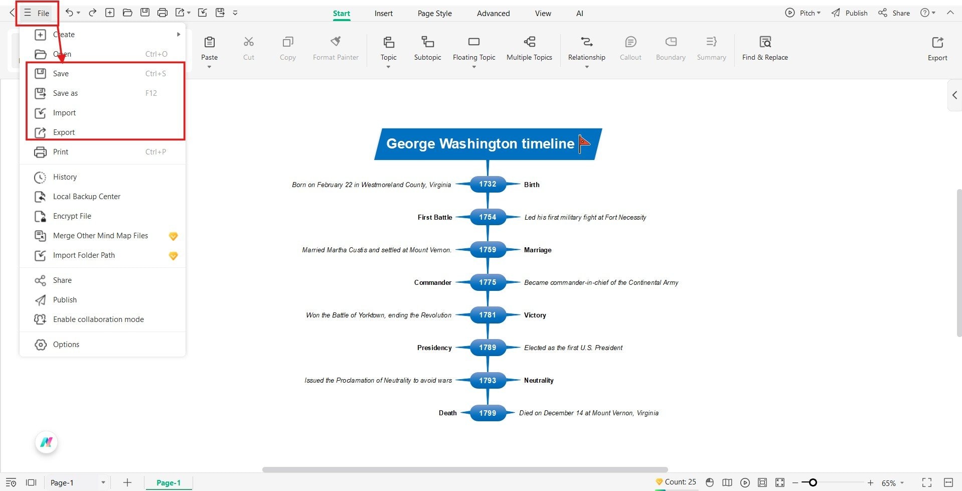 EdrawMind - saving the file