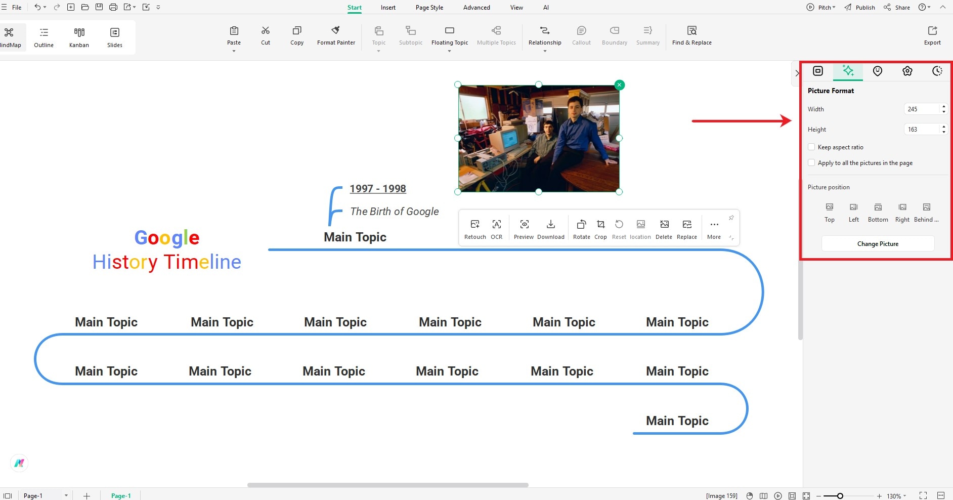 customize timeline