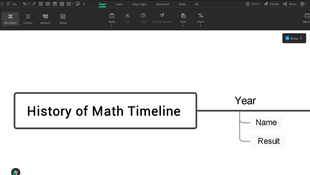 EdrawMind - node entry format with notes and hyperlink fields