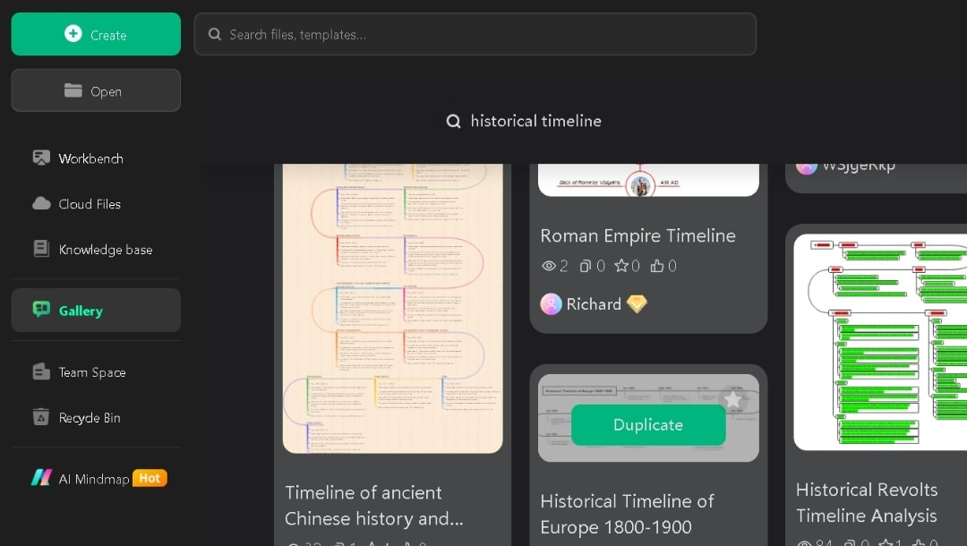EdrawMind - timeline template