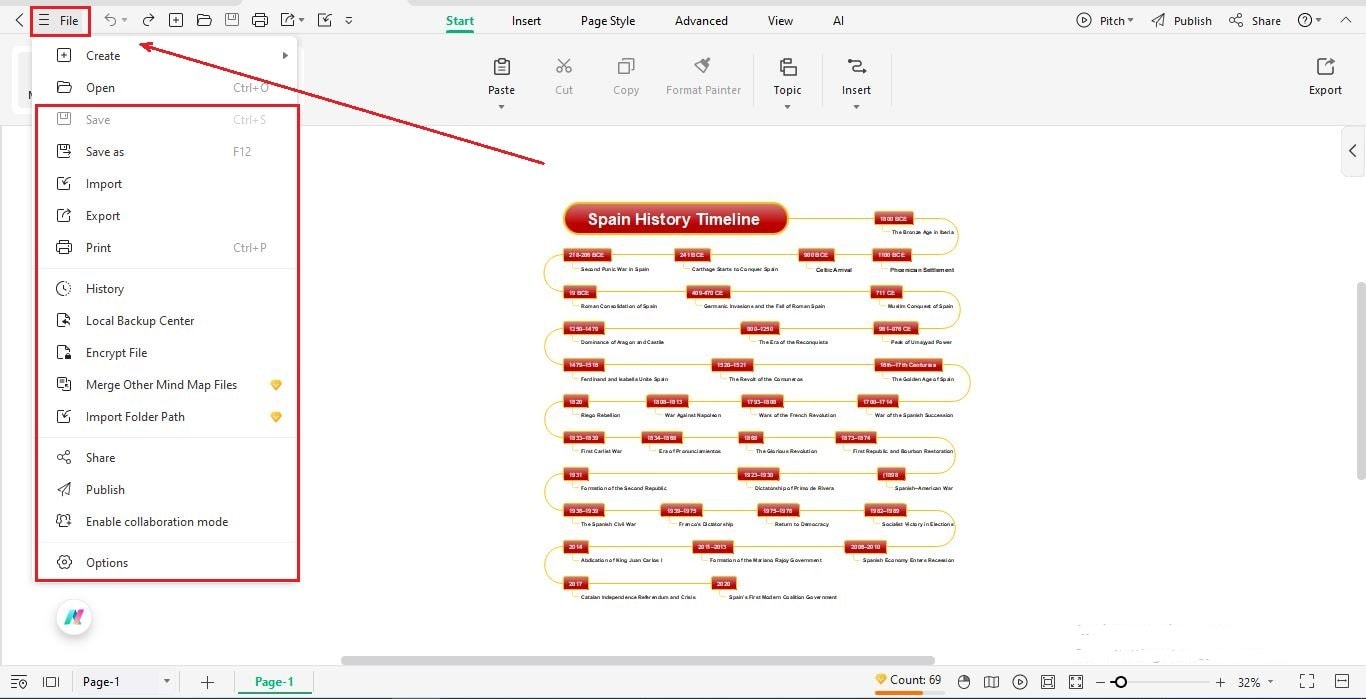 save and export timeline
