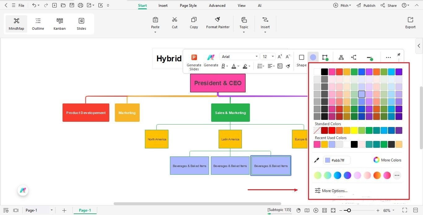 customize colors and layout