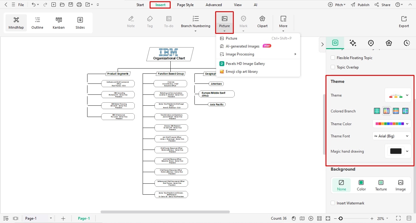 make an org chart