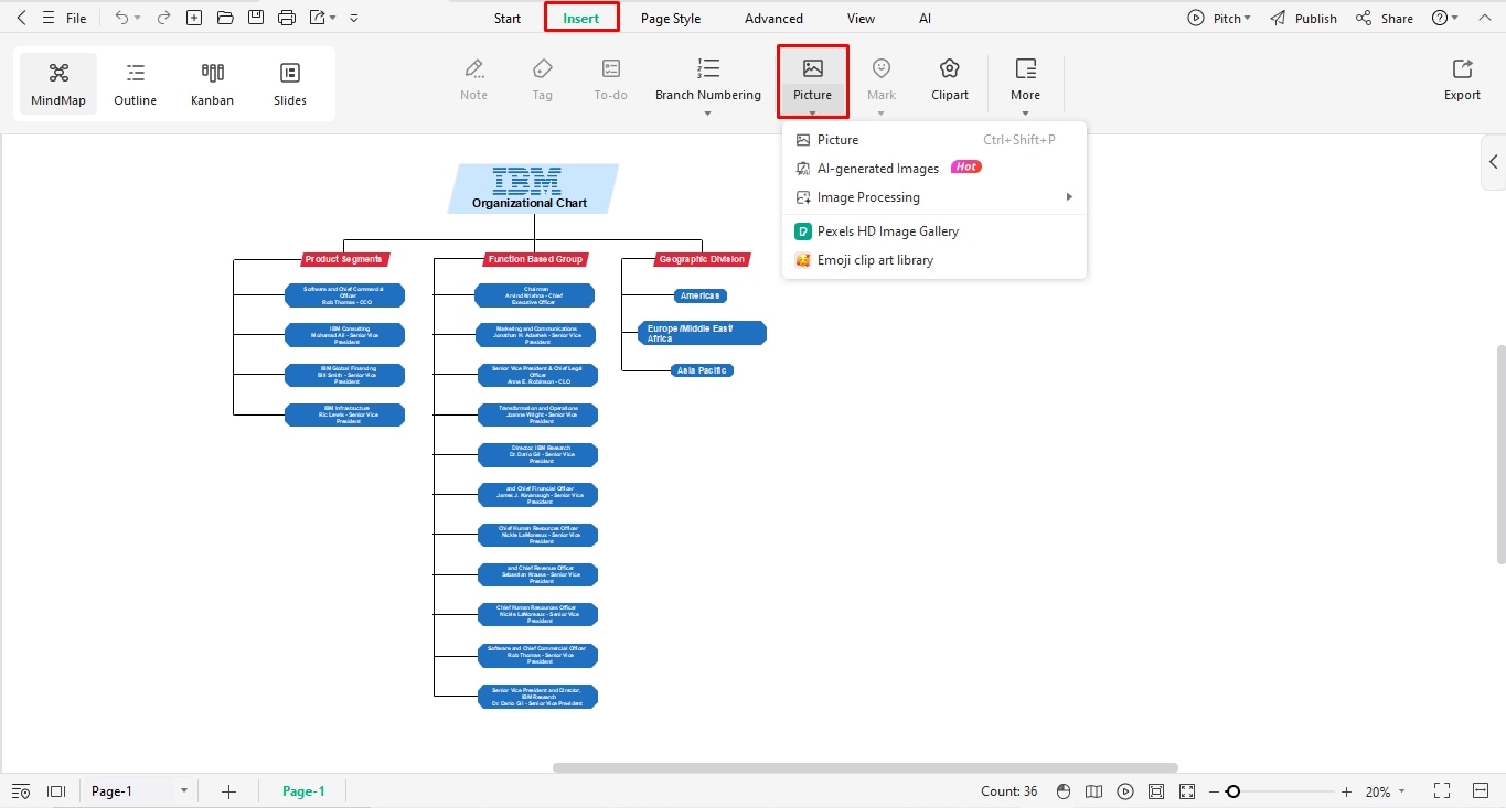 make an org chart