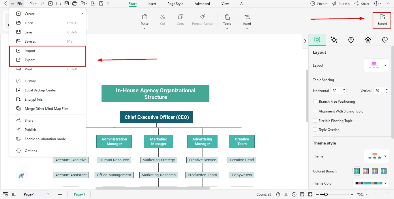 export the final design-function/scene