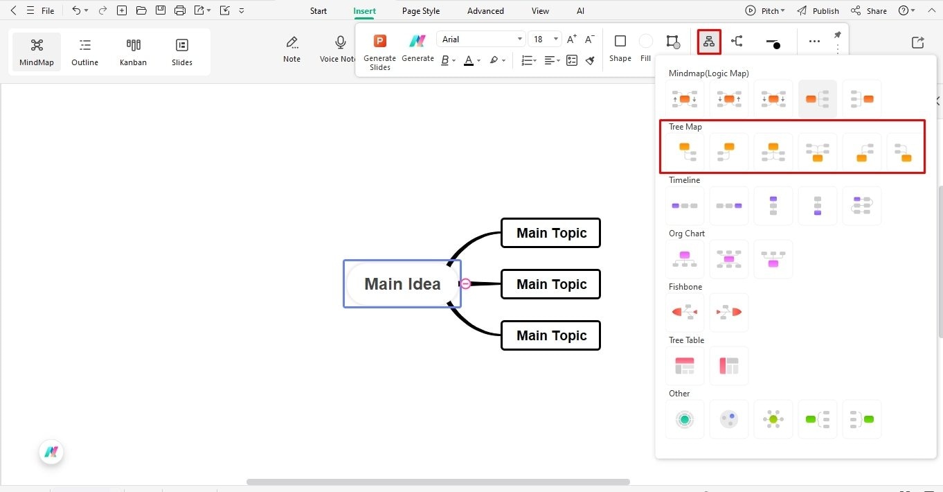 adjust the layout to family tree edrawmind