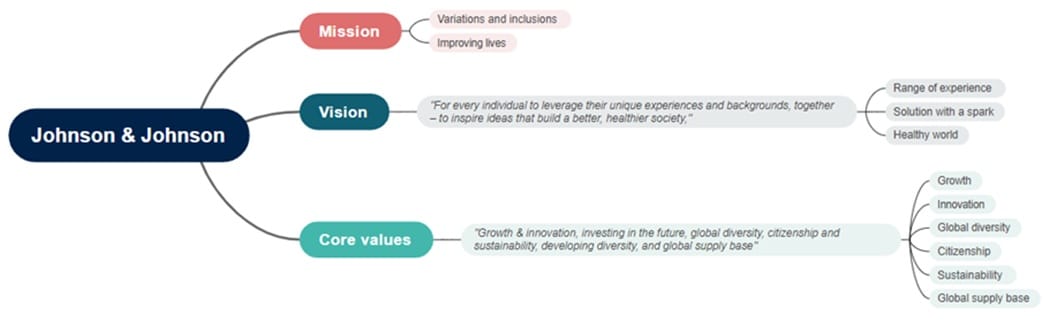 Johnson & Johnson framework mission and vision