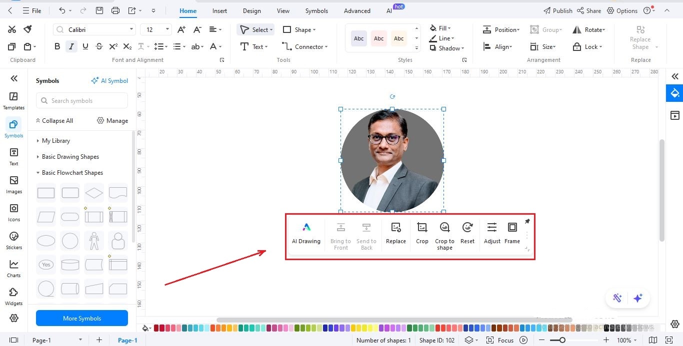 computer-screenshot-change image shape