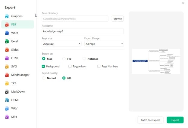 edrawmind export tools