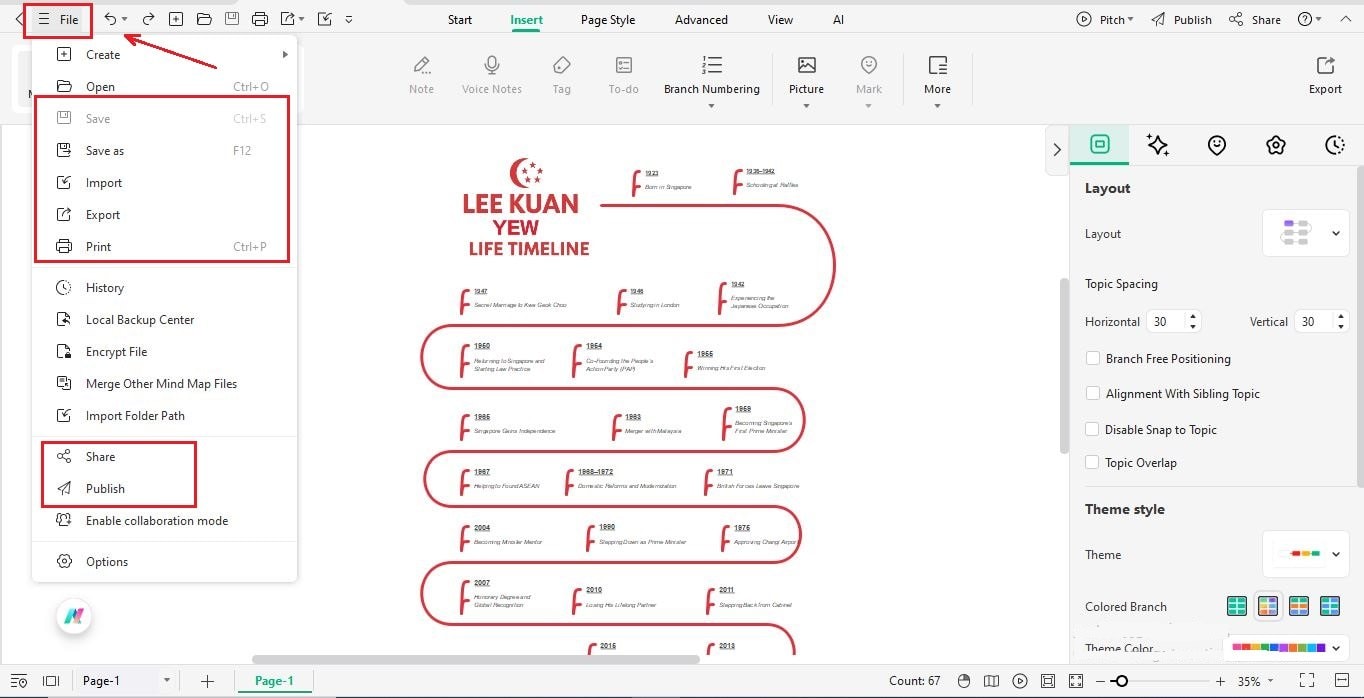 save and export the timeline