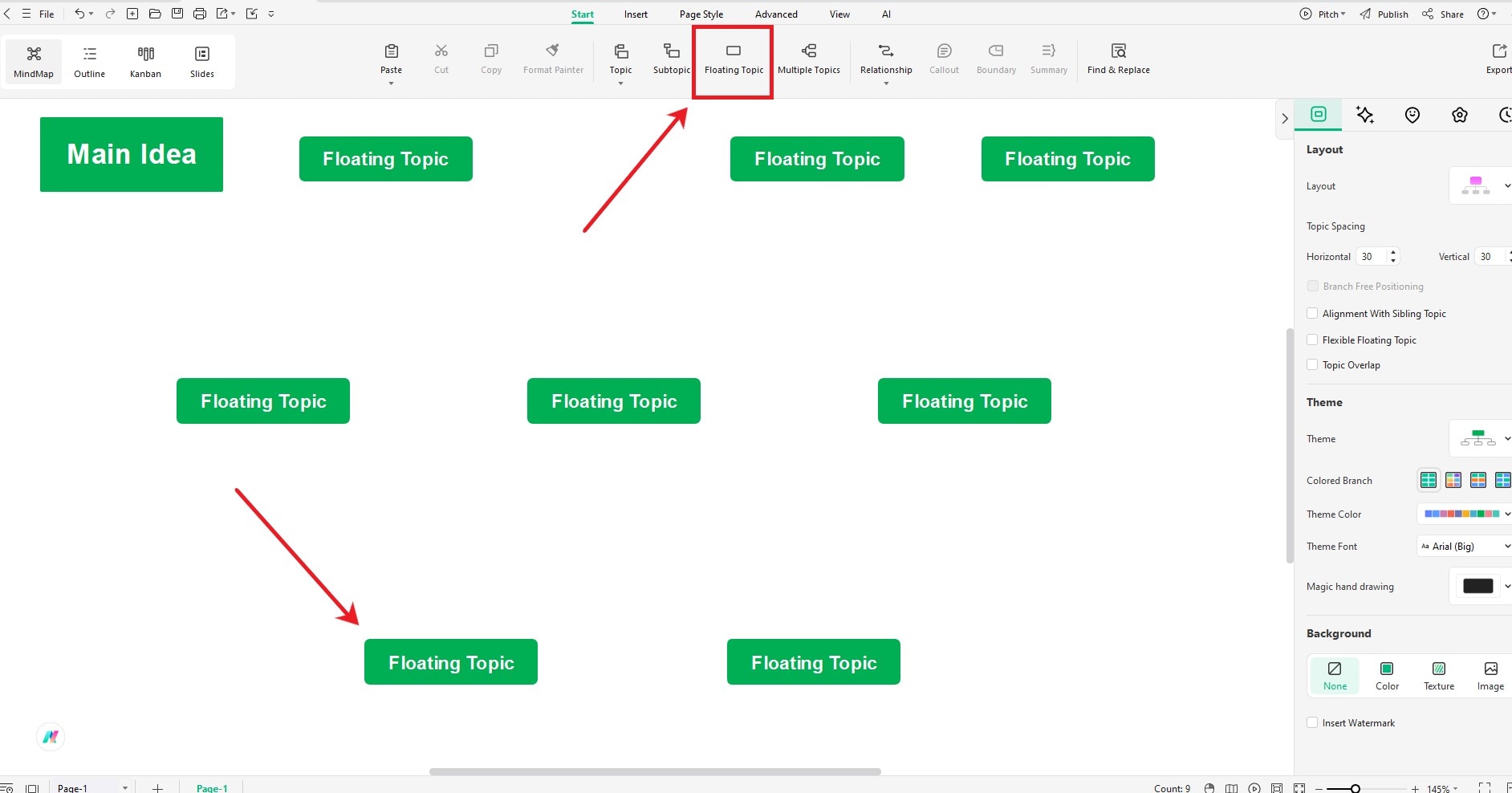 edrawmind add and remove topics