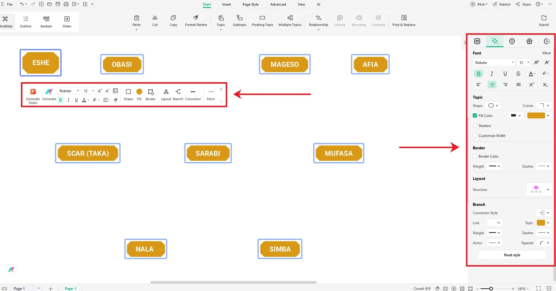 edrawmind customize topics