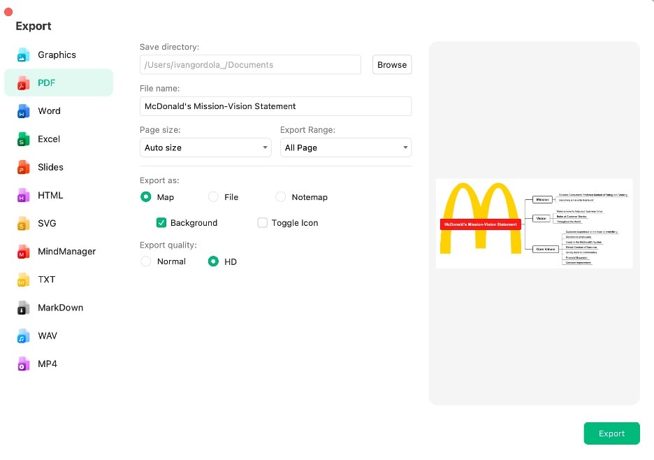 edrawmind export tools