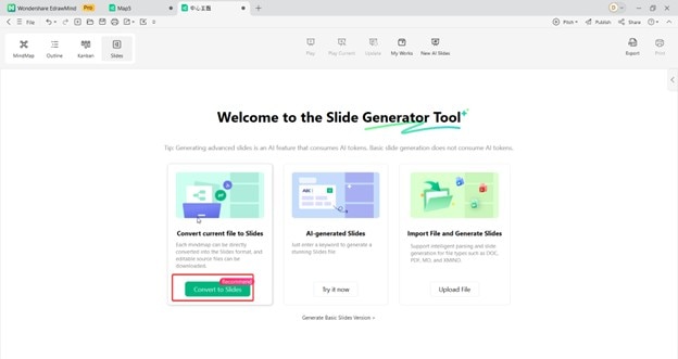 edrawmind-slide generator tool