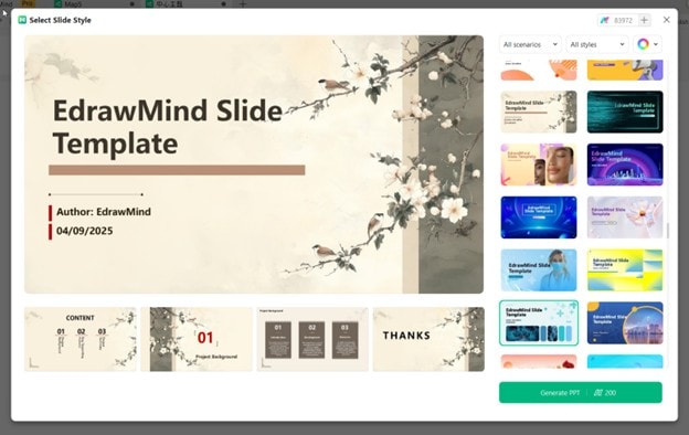 edrawmind-slide generator layout