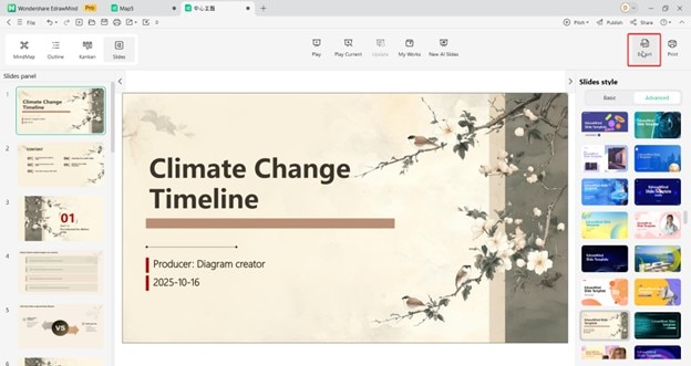 edrawmind-export slides