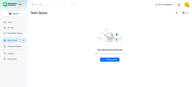 edrawmind team space