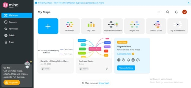 mindmeister mind map access