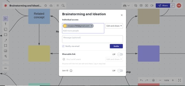 lucidspark share collab page