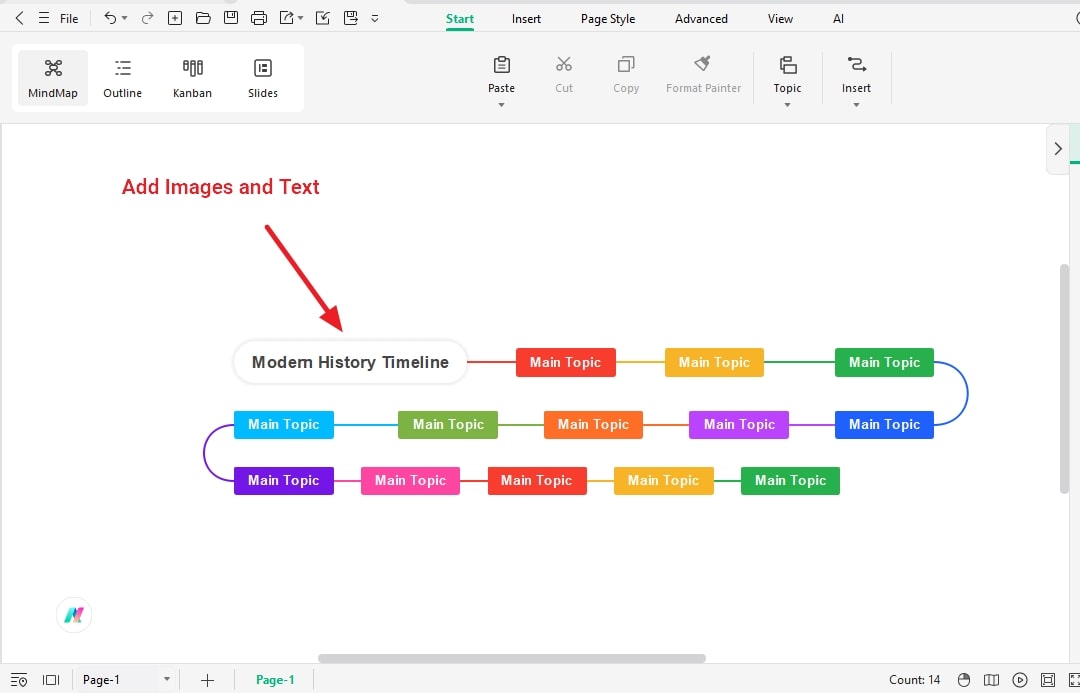 images-text-timeline