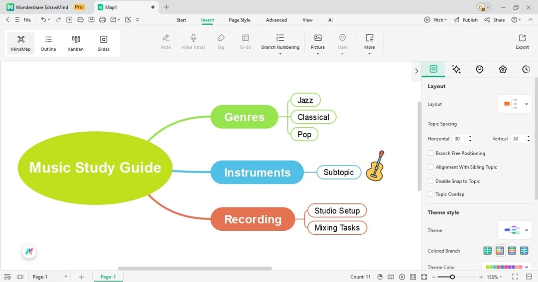 edrawmind customize a mind map