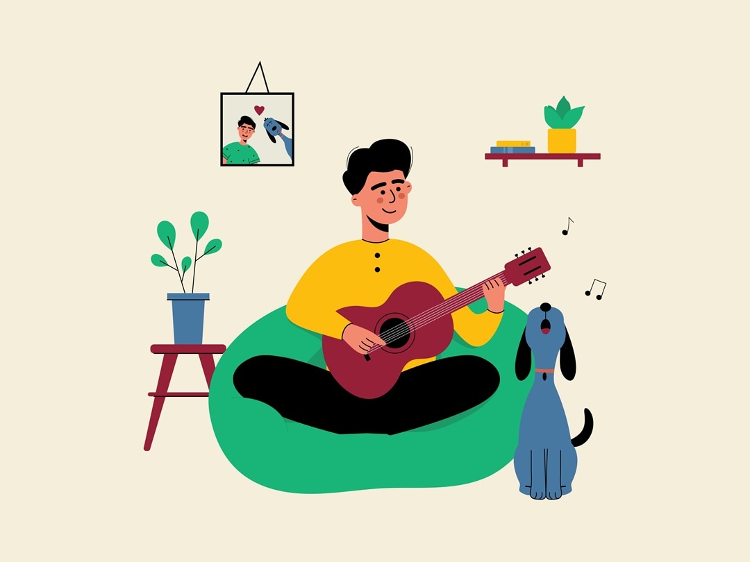 a person playing an instrument illustration