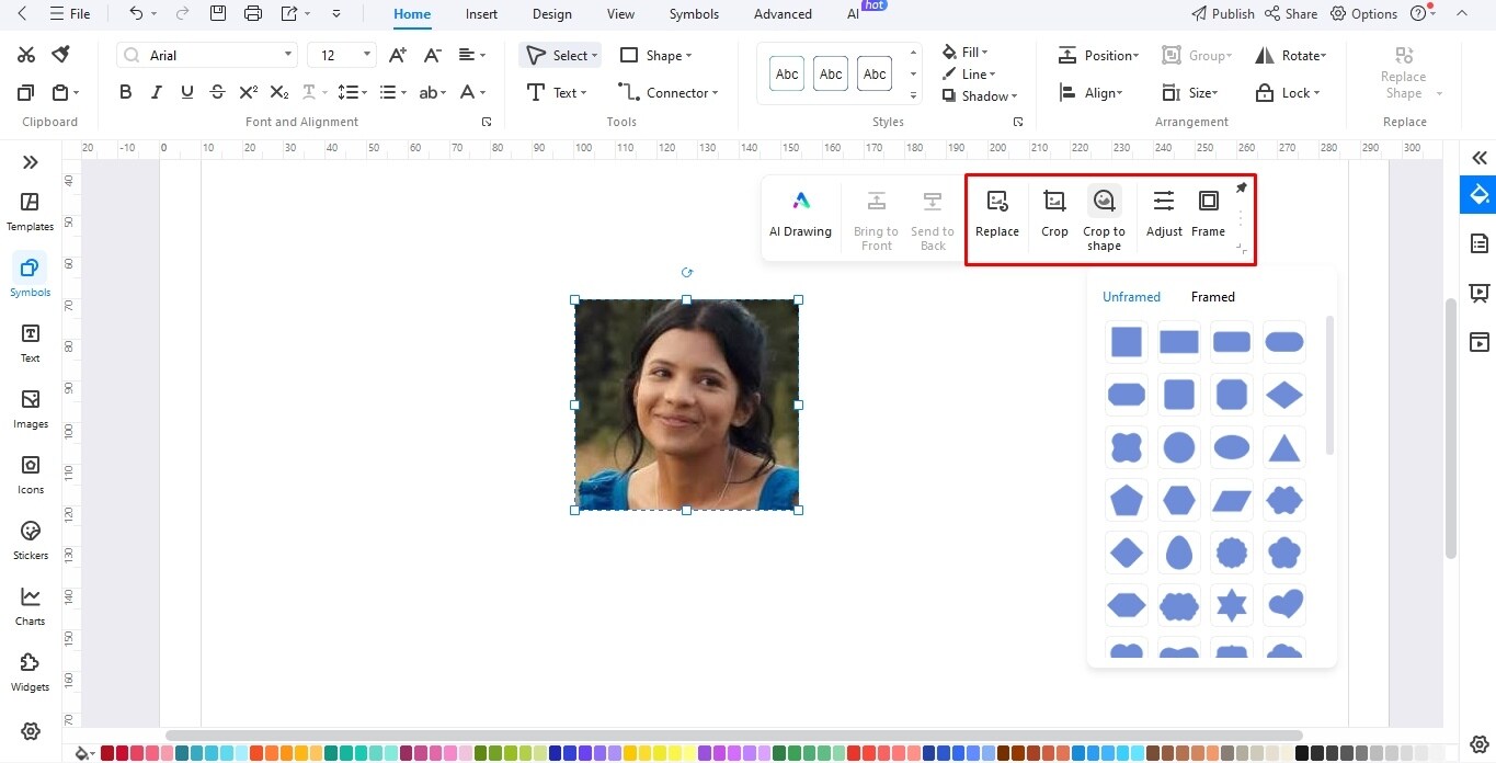 bonus-step-adjust-picture-frame-details-edrawmax