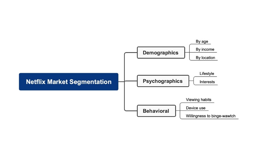 netflix segmentation mind map