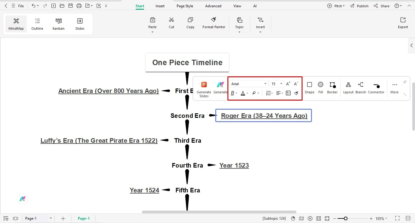 create a timeline on edrawmind