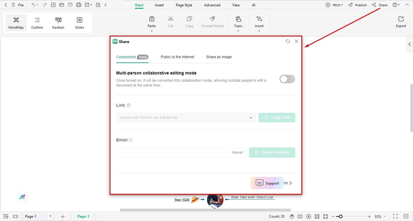 create a timeline on edrawmind