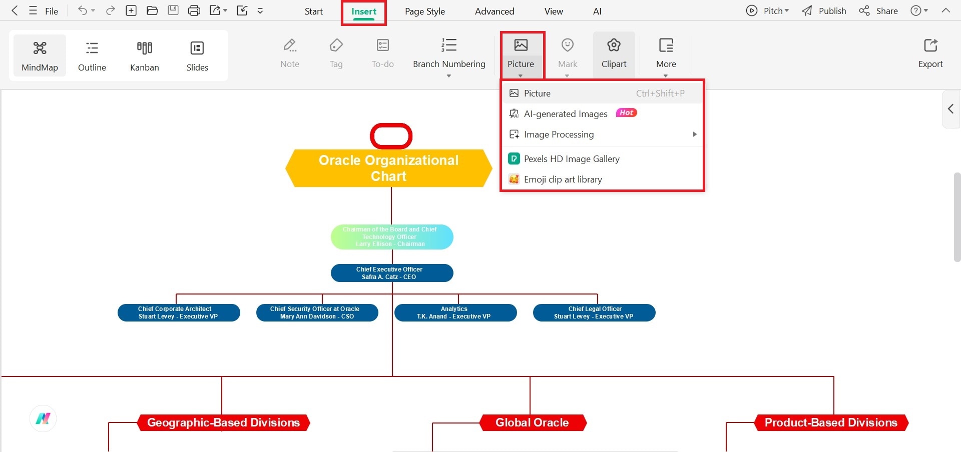 create an org chart
