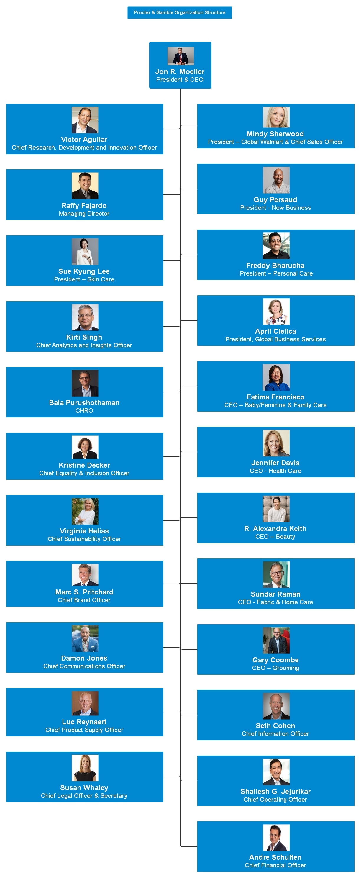 p&g organizational chart