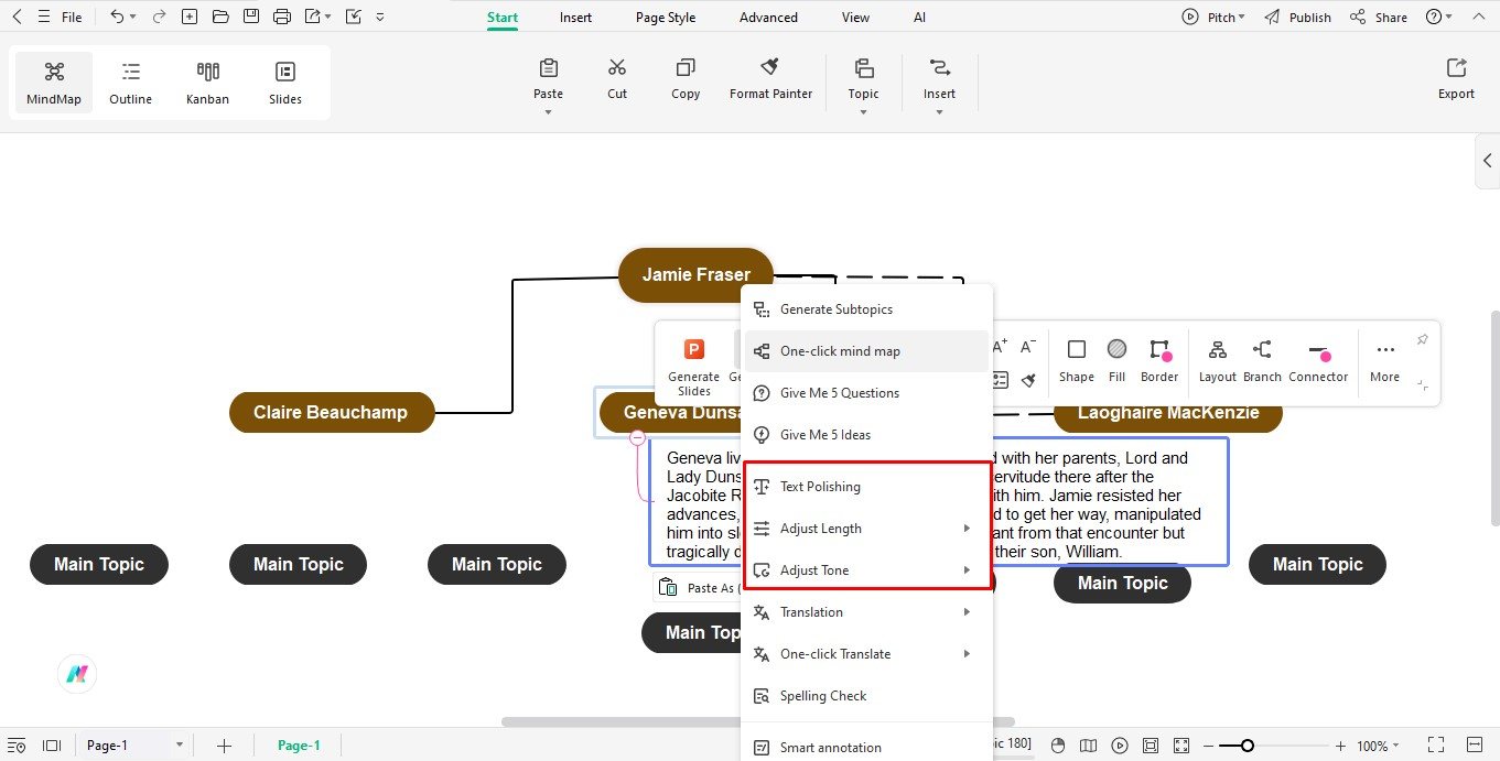 add and edit text descriptions