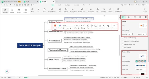 EdrawMind Styling - Edit Map Design