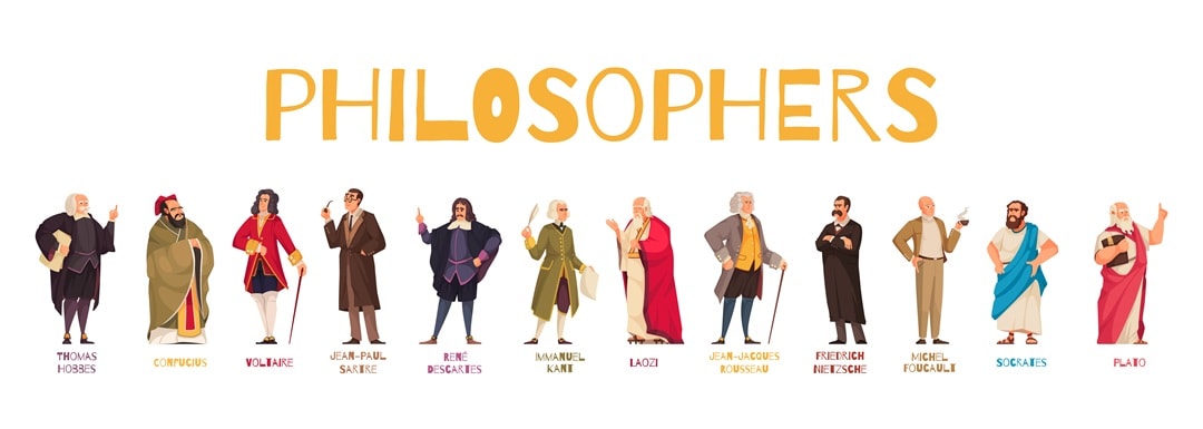 famous philosophers illustration