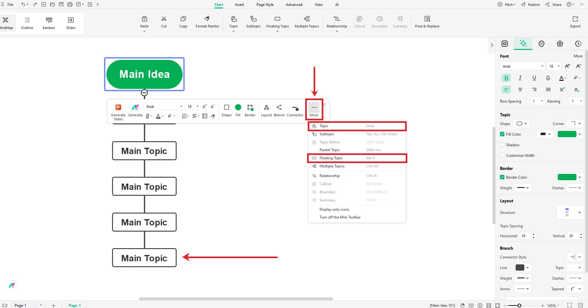 edrawmind add new topics