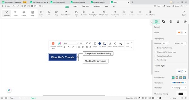 edrawmind interface-screenshot of the EdrawMind application interface