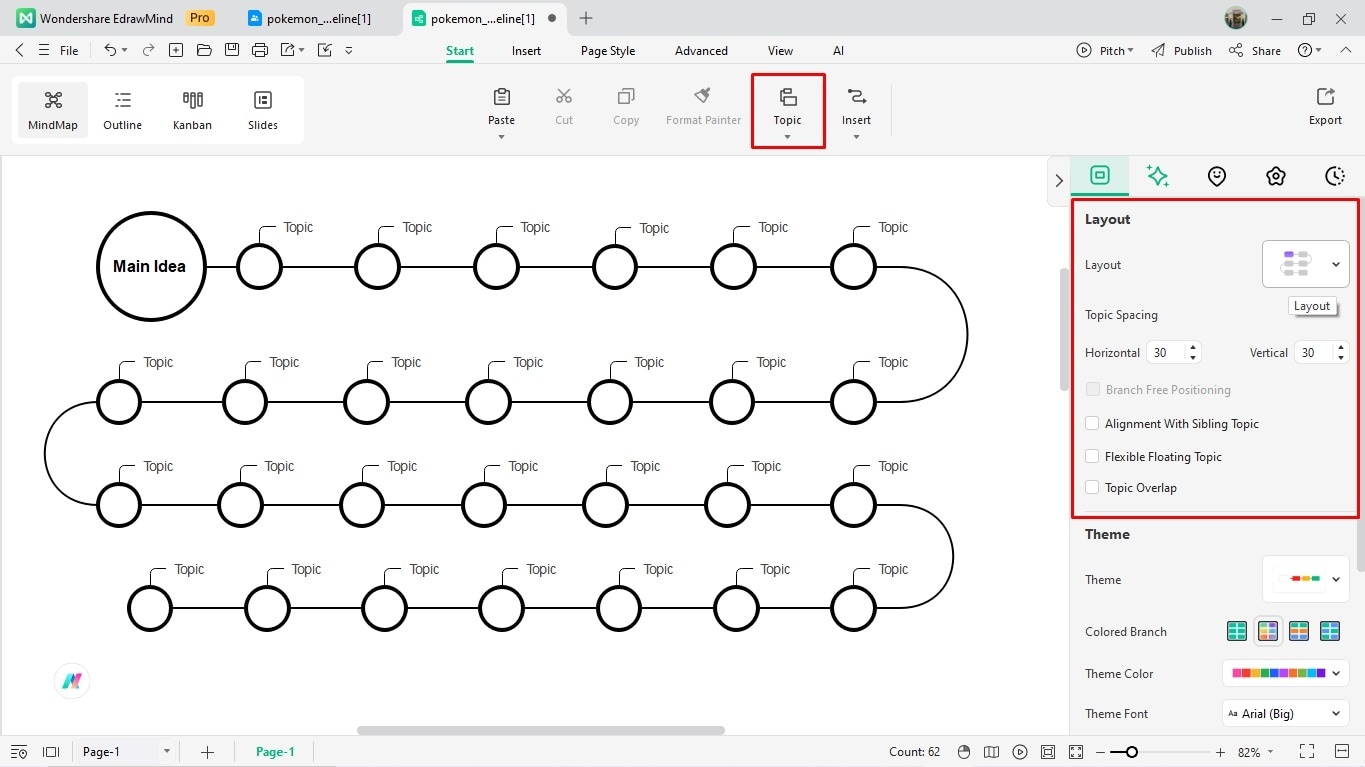create a timeline on edrawmind