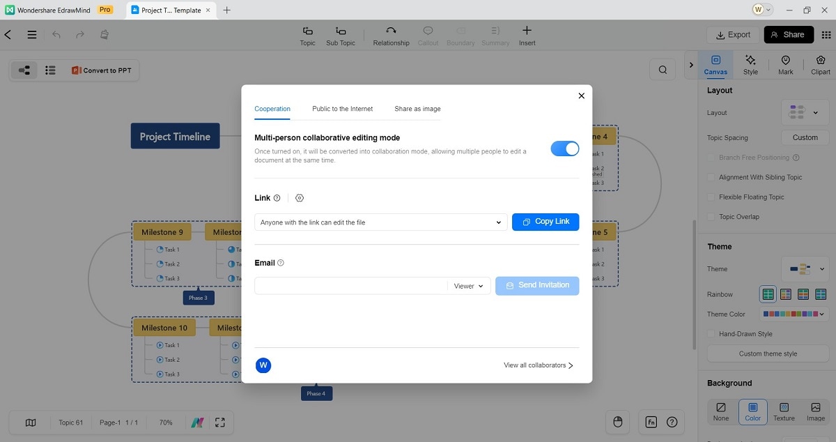 real-time-collaboration-sharing the project timeline