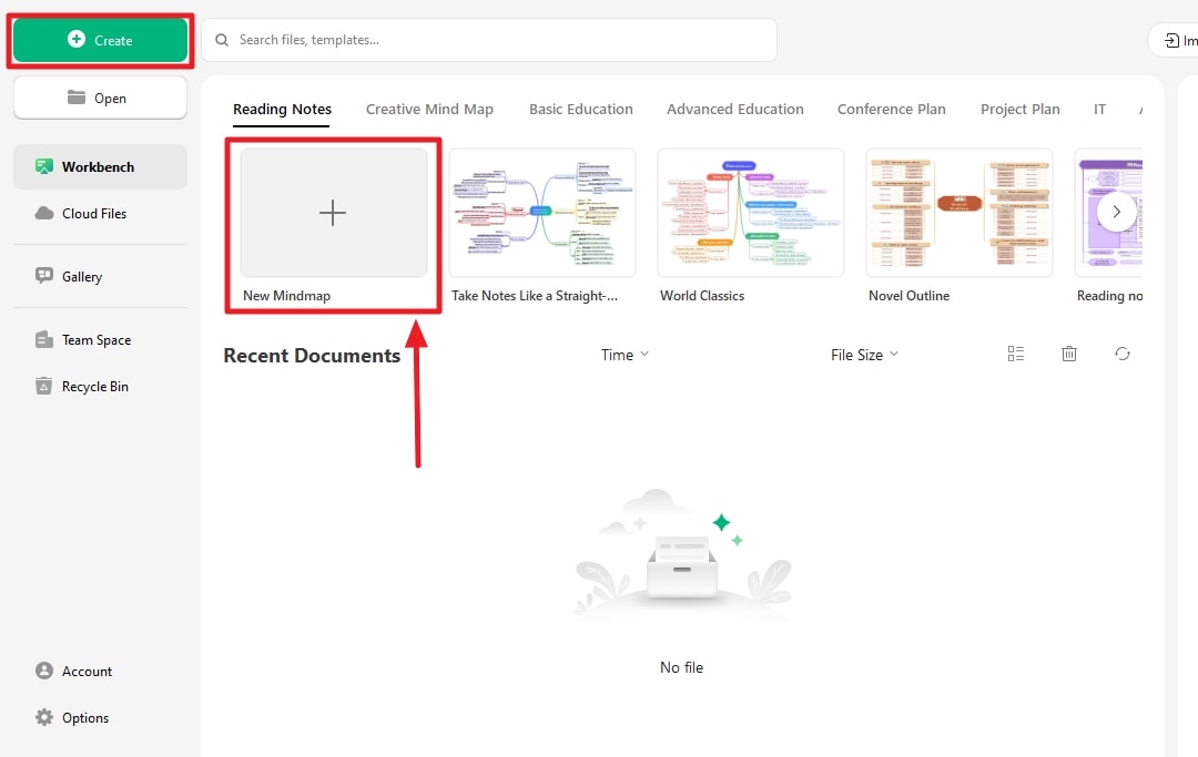 create new mindmap