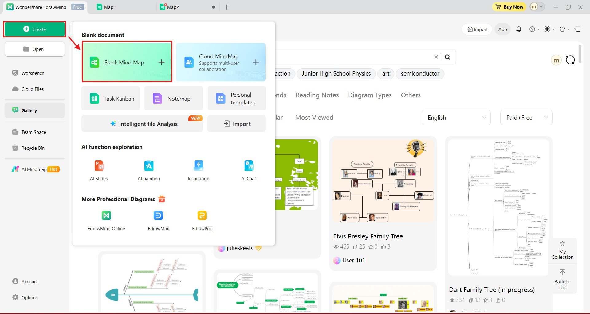 making a mindmap from scratch