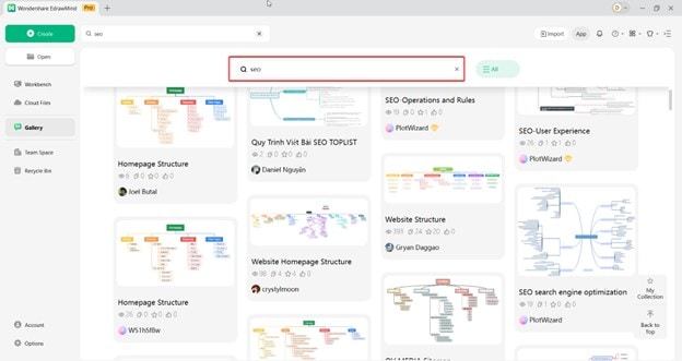 edrawmind search gallery-result