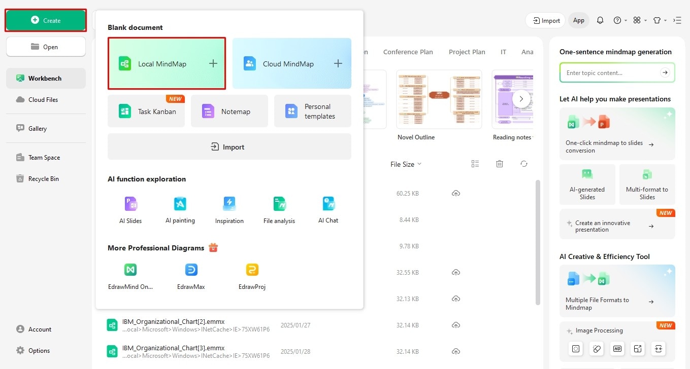 make an organizational chart from scratch