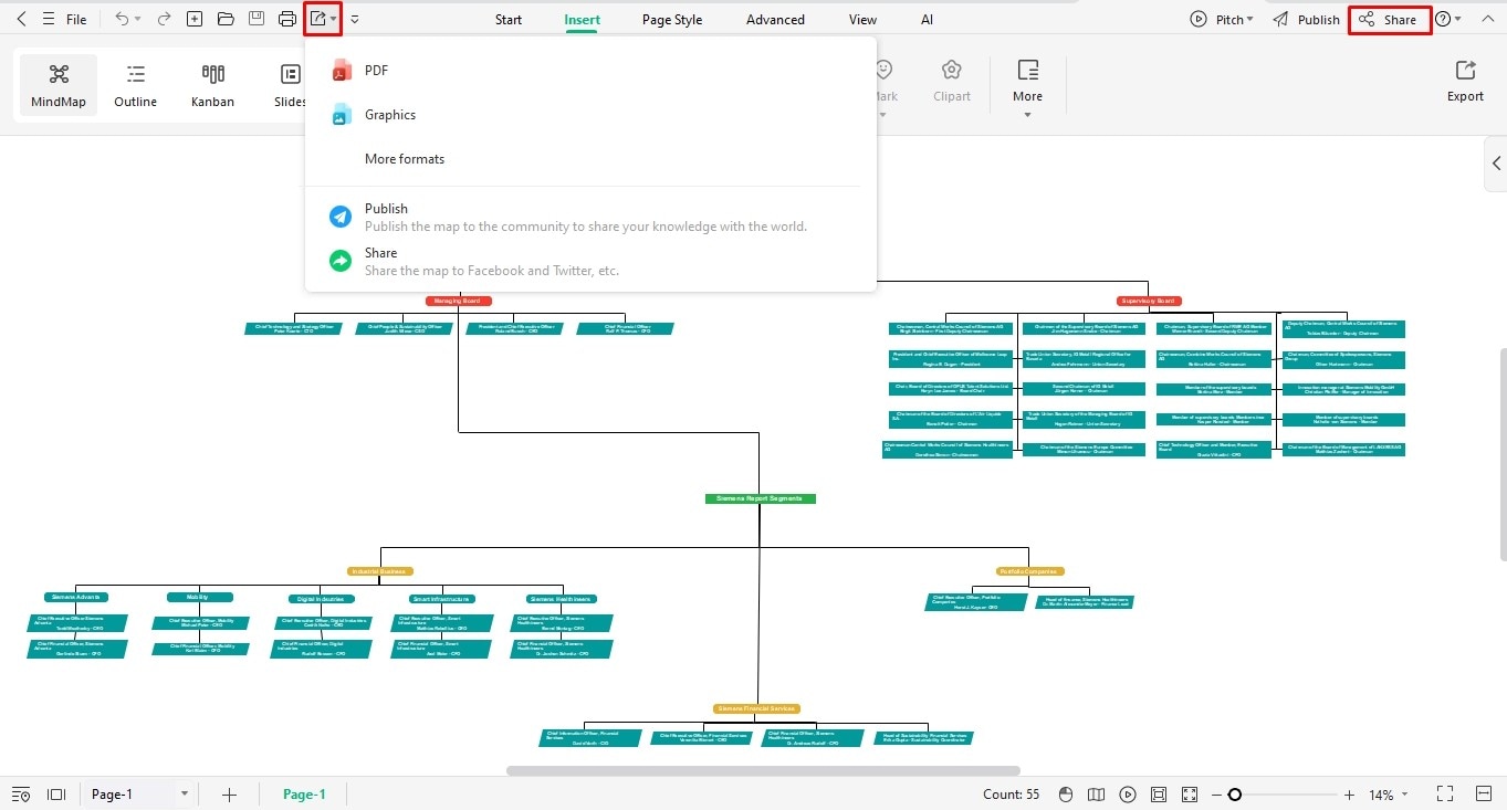 make an organizational chart from scratch