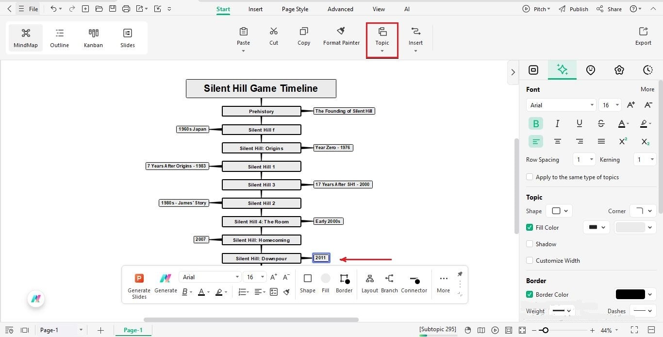 add text to the timeline