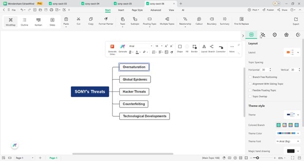edrawmind interface