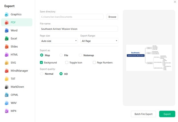 edrawmind export tools