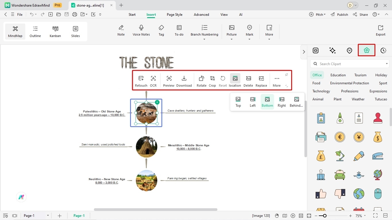 create a timeline with edrawmind