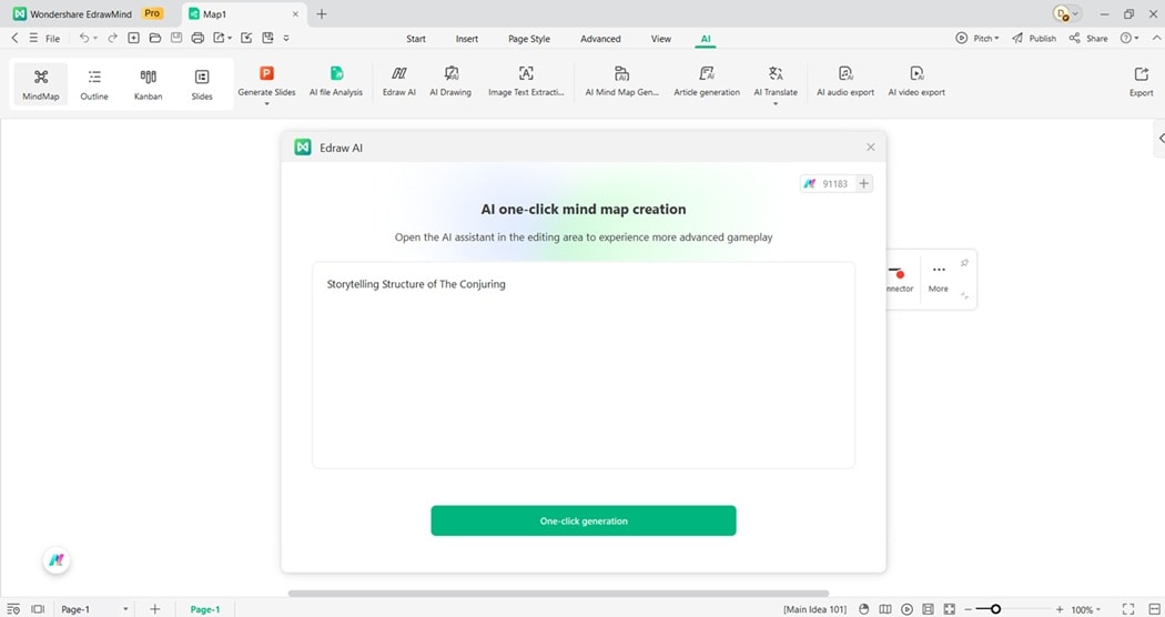 editing interface making central topic