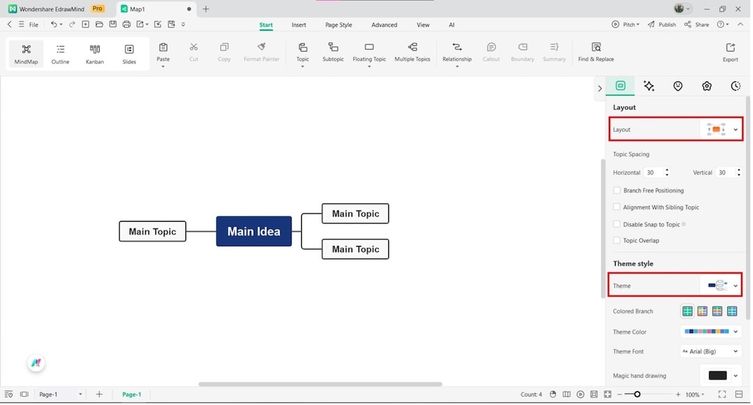 edrawmind-customize map